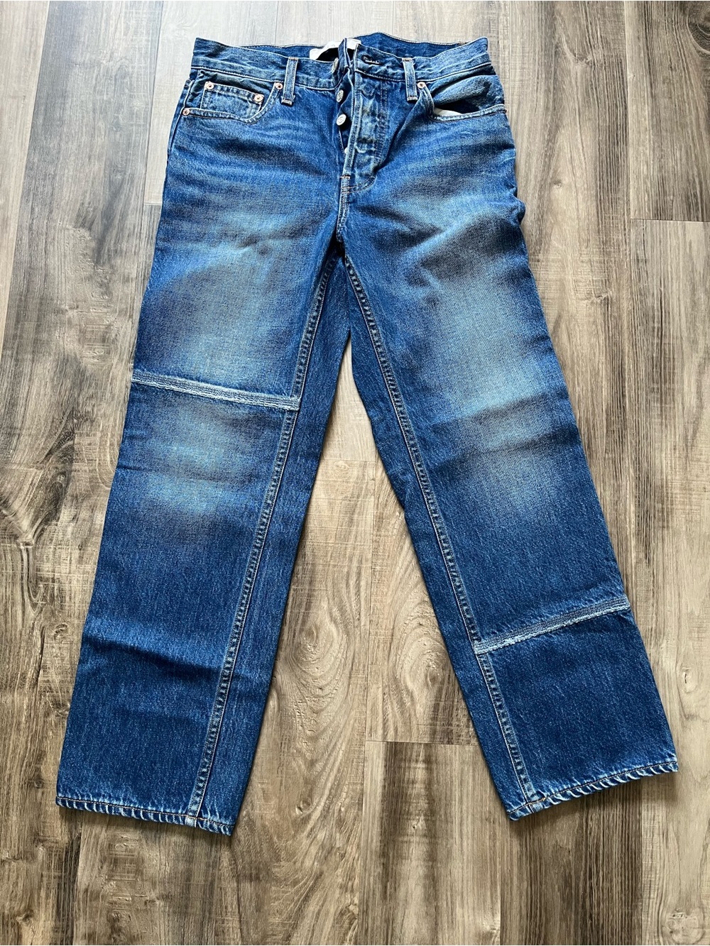 Trave Relaxed Blue Women's Patchwork-Style Jeans